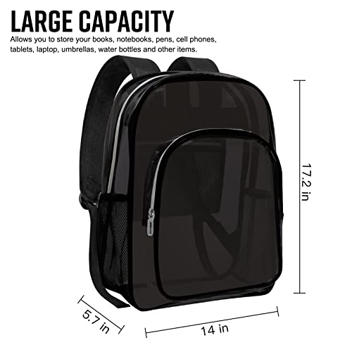Clear Backpack Heavy Duty Transparent Backpack For Security Travel Work #TOP2