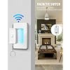 Wireless Light Switch and Receiver Kit, WILAWELS Remote Light Switches, No in-Wall Wiring Required, Remote Control Wall Switch for Ceiling Lights, Fan, 100 Ft RF Range, FCC Listed W15RC1106