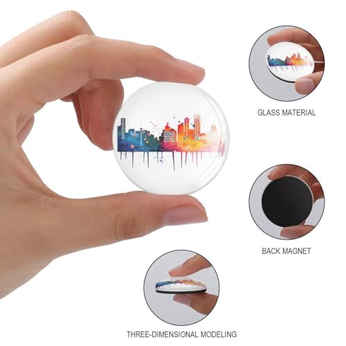 Aimants de réfrigérateur en verre de qualité supérieure motifs monuments - 4