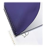 GBC Leather Look Premium Presentation Covers, Binding Covers, Non-Window, Rounded Corners, Navy, 200 Pieces Per Box (2000711)