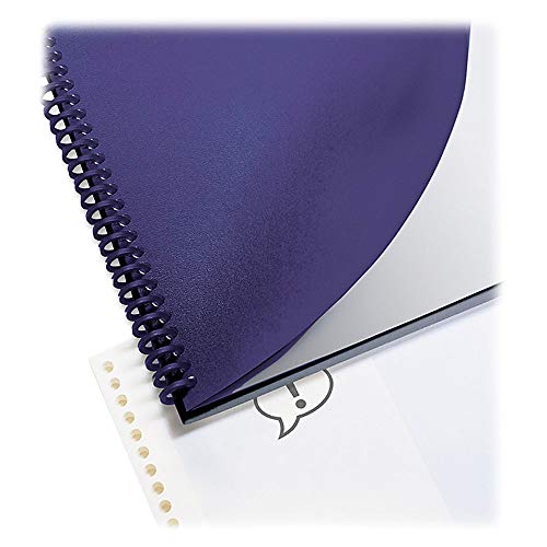 GBC Leather Look Premium Presentation Covers, Binding Covers, Non-Window, Rounded Corners, Navy, 200 Pieces Per Box (2000711)