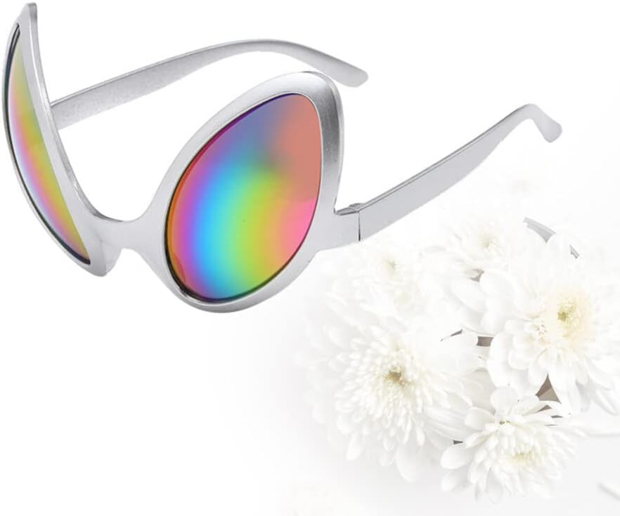 NUOBESTY 2pcs Simulation Glasses Funny Eye Glasses Sunglasses Martian Costume for Dress Party Halloween Party Favors