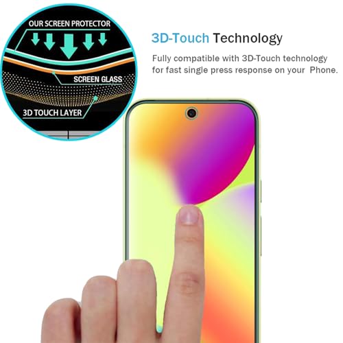 Image of AOKUMA Screen Protector for Google Pixel 10 /10 Pro Tempered Glass, 3 Pieces, Glass Compatible with Google 10 /10 Pro /Pixe 11 /11 Pro Screen Protector, Premium Glass Film with 9H Hardness, Anti-Scratch