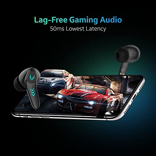 Image of TAGG Rogue 100Gt Bluetooth Truly Wireless Gaming in Ear Earbuds with 50Ms Low Latency for Better Gaming 20Hrs Playtime with Mic with Enc for Best Calling Made for Comfort Gaming (Black)