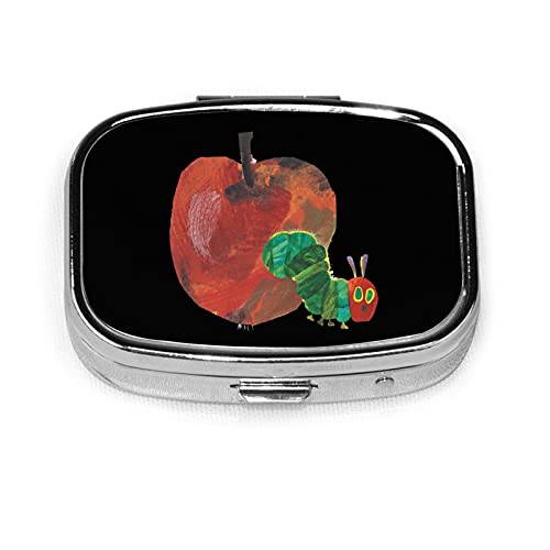 ピルケース サプリケース はらぺこあおむし 絵本 薬ケース 鏡付き 便利グッズ サプリメントケース 2仕切り お薬ポーチ小物入れ 携帯型 ピルボックス ガムケース 整理整頓 錠剤 飲み忘れ防止 薄型 密閉 耐湿 薬箱