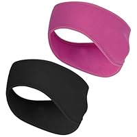 AOOSA 2 Stück Warmes Stirnband, Sport Stirnband Ohrenwärmer für Damen und Herren, Winddicht Unisex Warme Ohrenschützer, Winter Headband für Joggen Laufen Wandern Radfahren und Motorradfahren