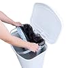Glad 13 Gallon Trash Can with Clorox Odor Protection, 2 Pack | Plastic Kitchen Waste Bin | Hands Free with Step On Foot Pedal and Garbage Bag Rings, White