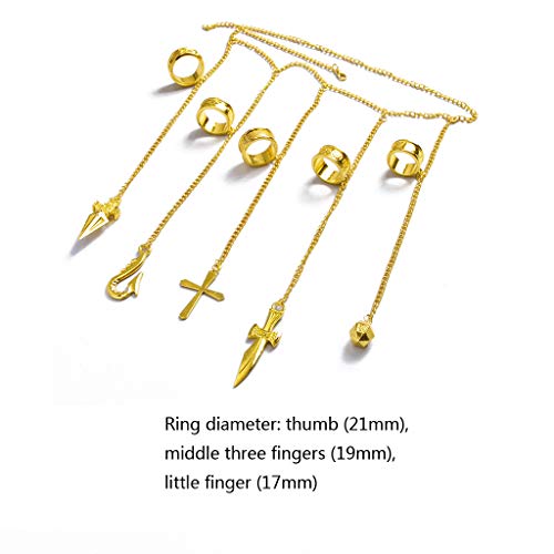 Trendy Kurapika Chains Adult Kids Jewelry Full-Five Rapers Hunter Cosplay Jewelry Decoration3