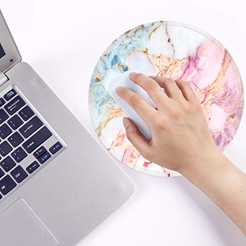 Galdas Mouse Pad Mousepad Round Gaming Mouse Pad Rubber Base Cloth Mouse Pads For Computers Laptop (Updated Version) … … ((Marble) #TOP3