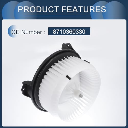 Image of HVAC Blower Motor Assembly, No.8710360330 for Dodge Avenger 2008-2014 Metal Plastic Black White, 1 Pc