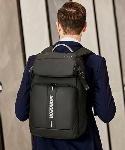 O-TBOST 2 in 1 Business Slim Backpack for Men 15.6 Inch Laptop Backpack with Detachable Waist Pack (Black)2