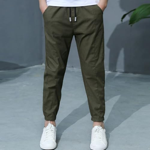 JEYPINMI Boys' Cargo Pants Elastic Waist Outdoor Hiking Baggy Trousers Joggers Sweatpants School Uniform3