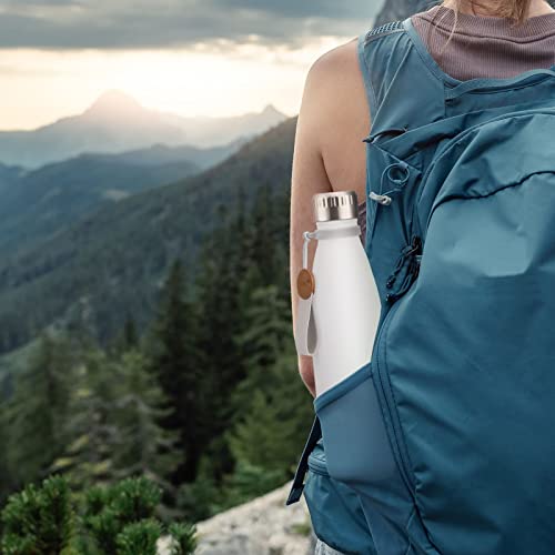 Mollcity Small Water Bottles -9 Oz Stainless Steel Insulated Water Bottles For Back To School Reusable Metal Flask For Girls (White) #TOP6