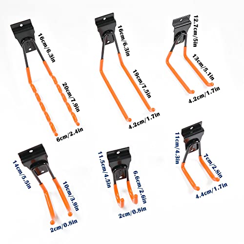 Peace Calm 24 Pack Slat Wall Hanging Hooks,Slatwall Hooks With 1 Extra Enchancing Welding Spot To Bear Up To 90Lbs,Slatwall Accessories For Tool Storage On Garage Slatwall Panels(Orange) #TOP2