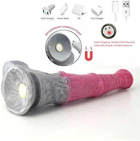 Realistic Vibrator Vibrating Dildo Vibration Machine, Dildos Vibrator Electric Anal Butt Plug Adult Sex Toys for Women with Suction Cup, Rechargable