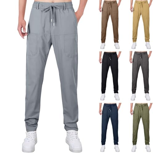 DuDubaby Cargo Pants Multipants - High Stretch Multi-Pocket Durable Cargo Pants Men's Jogger with Pockets Lightweight