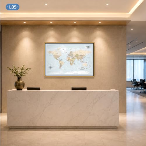 Image of IPIC Personalized Blue Ocean Framed World Map Pin Board, Size 42x28 in