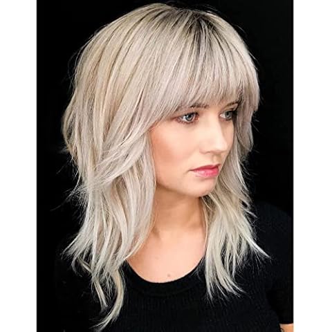 Baruisi Blonde Wig with Bangs for Women Cover