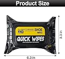 Shoe Wipes (80 + 80 Wipes) Sneaker Wipes Instant Sneaker Cleaner Shoe Cleaning Wipes Sneaker WipesShoes Quick Remove Dirt Stain Shoe Cleaner Wipes Shoe Wipes for Sneakers Cleaning Kit [ PACK of 2] gallery image