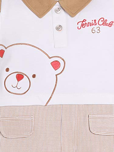 Image of BABY GO Half Sleeve Cotton Round Neck Romper 3 to 6 Months for Baby boys (Beige)