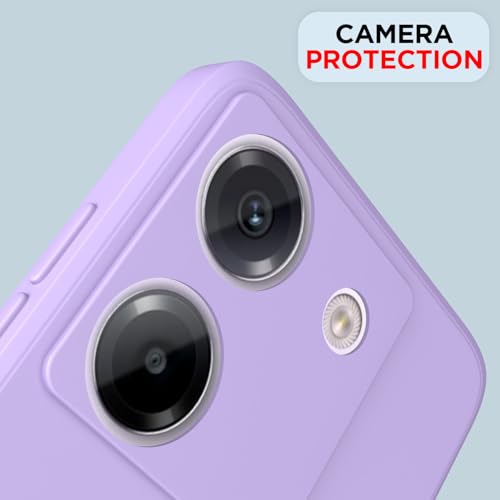 Image of Outlouders Back Cover for Poco M7 Pro 5G | Camera Protection | Durable Soft Matte Silicone Bumper Case (Purple)