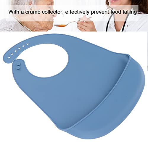 ZJchao Babadores para adultos para comer, babadores de silicone para idosos adultos, protetor de rou