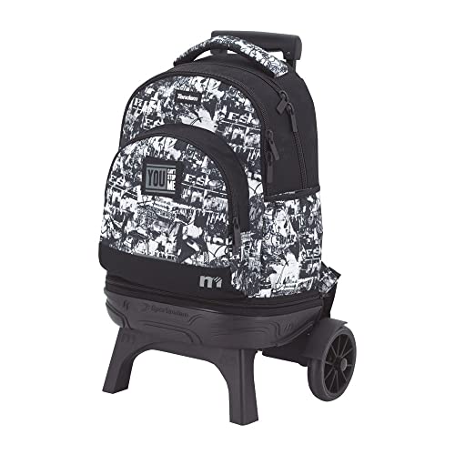 TANDEM Mochila Escolar con Carro Graffo  35L  Desmontable  Ruedas Grandes y Silenciosas