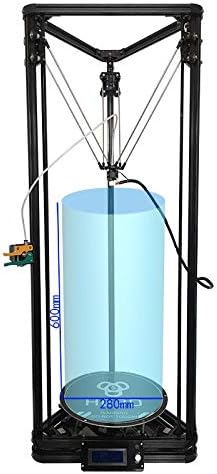 Large size He3D single full metal extruder Kossel delta K280 3d printer kit-Multi Material Support with heatbed and auto level