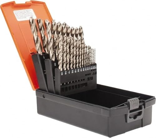 Hertel 29-Piece Jobber Length Drill Bit Set, Cobalt Steel, 1/16