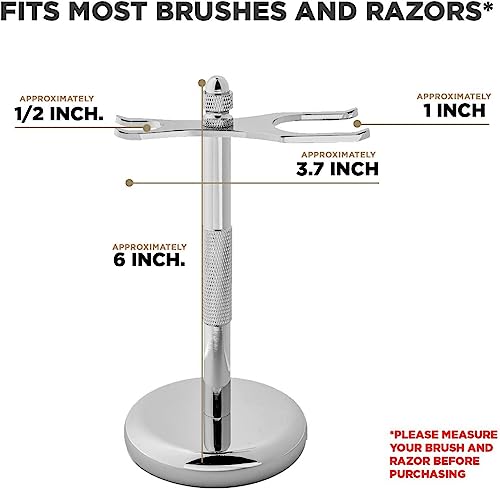 image for Perfecto Deluxe Chrome Razor and Brush Stand - The Best Safety Razor S
