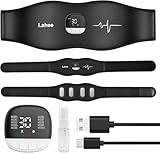 Lahee EMS腹筋ベルト ステンレス電極パッド ジェルシート不要 腹筋 筋トレ トレーニングマシーン カロリー表示 10種類モード 30段階強度 男女兼用 USB充電式 筋肉刺激 液晶表示 日本語説明書