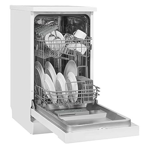 Exquisit Lavavajillas 45 cm GSP9109-030E Blanco | Clase E | 9 servicios | 6 programas| Programa Corto 30 min | Libre instalación | estrechos