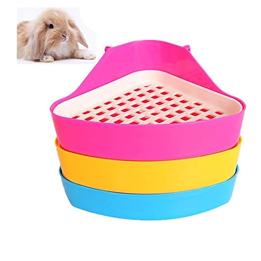 DesignerBox Bac à Litière pour Animal Domestique, Animal de Petite Taille Triangle Toilettes Pot d'Entraînement Litière d'Angle pour Hamster Chinchilla Cochon d'Inde Lapin Furet (Couleur Aléatoire)