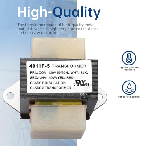 46-24124-06 HVAC Transformer Replacement for Rheem Furnace Parts, 40 VA Control 120/24V Channel 2 Hole Mount by SyunsXoon - Image 5