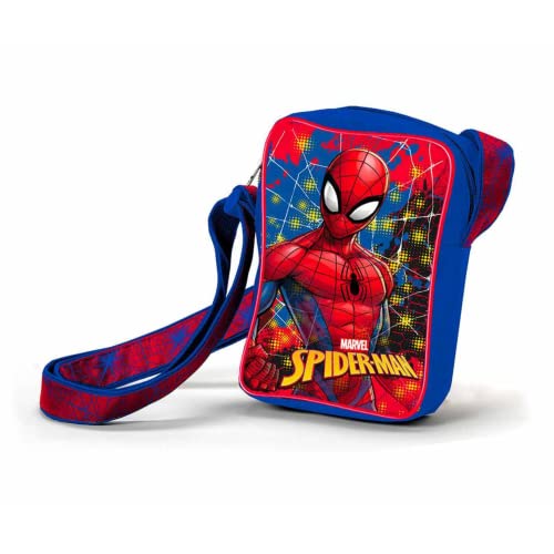 Marvel Spiderman Tasche für Jungen, Design Spiderman Avengers, Verstellbare Tasche, Geschenk für Kinder und Jugendliche