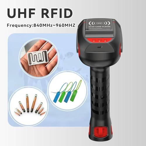 Alacrity Wireless Charging 1D 2D Barcode Scanner, UHF RFID Tags Reader, 2.4Ghz Wireless Bluetooth Wired 3 in 1 Connectivity, for Retail, Logistics, Manufacturing - Thumbnail 5
