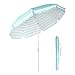 Produktbild Sekey® Sonnenschirm 200 cm Marktschirm Gartenschirm Terrassenschirm Tiffany weiße Streifen Rund Sonnenschutz UV25+
