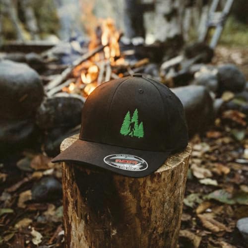 Image of Flexfit Left Side Panel Woods Bigfoot A Embroidery Hats for Men & Women