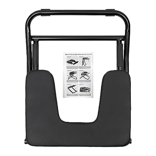 Yoga Inversion Bench, Foldable Yoga Headstand Bench with PU Pads Headstand Prop Upside Down Chair for Balance Training Core Strength Building Backbends Yoga Asana Practice Chair