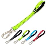 ZALER Short Dog Leash, 18 Inches Traffic Leashes for Dogs, Nylon Reflective Dog Lead with Padded Han