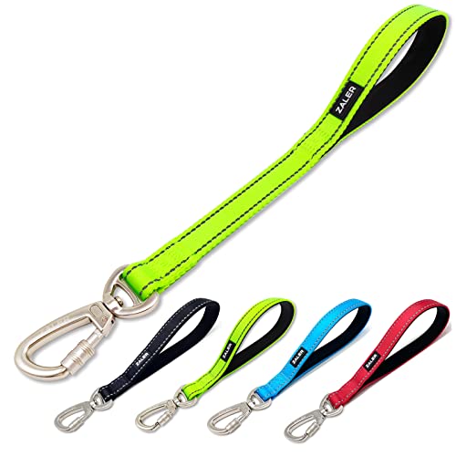 Zaler Short Dog Leash, 18 Inches Traffic Leashes For Dogs, Nylon Reflective Dog Lead With Padded Handle, Heavy Duty Pet Leash For Large And Medium Dogs (18" Green) #TOP8