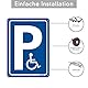 2 Stück Behindertenpark Schilder,dauerhaft Alu 35x25cm Parkplatz für Rollstuhlfahrer parken mit UV-Schutz Wetterfest einfache Montage im Innen- oder Außenbereich