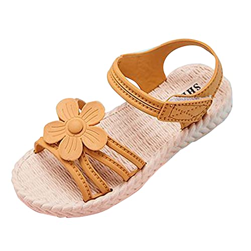 Girls Flower Flat Foam Sandals Soft Rubber Summer Wide Shoes Baby Toddler Kids Girl Slip On Comfy Trendy Open Toe Shoes