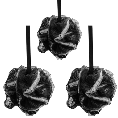 Spugne da bagno, confezione da 3 pezzi, guanto esfoliante, spazzola da bagno, spugna esfoliante, spugna luffa