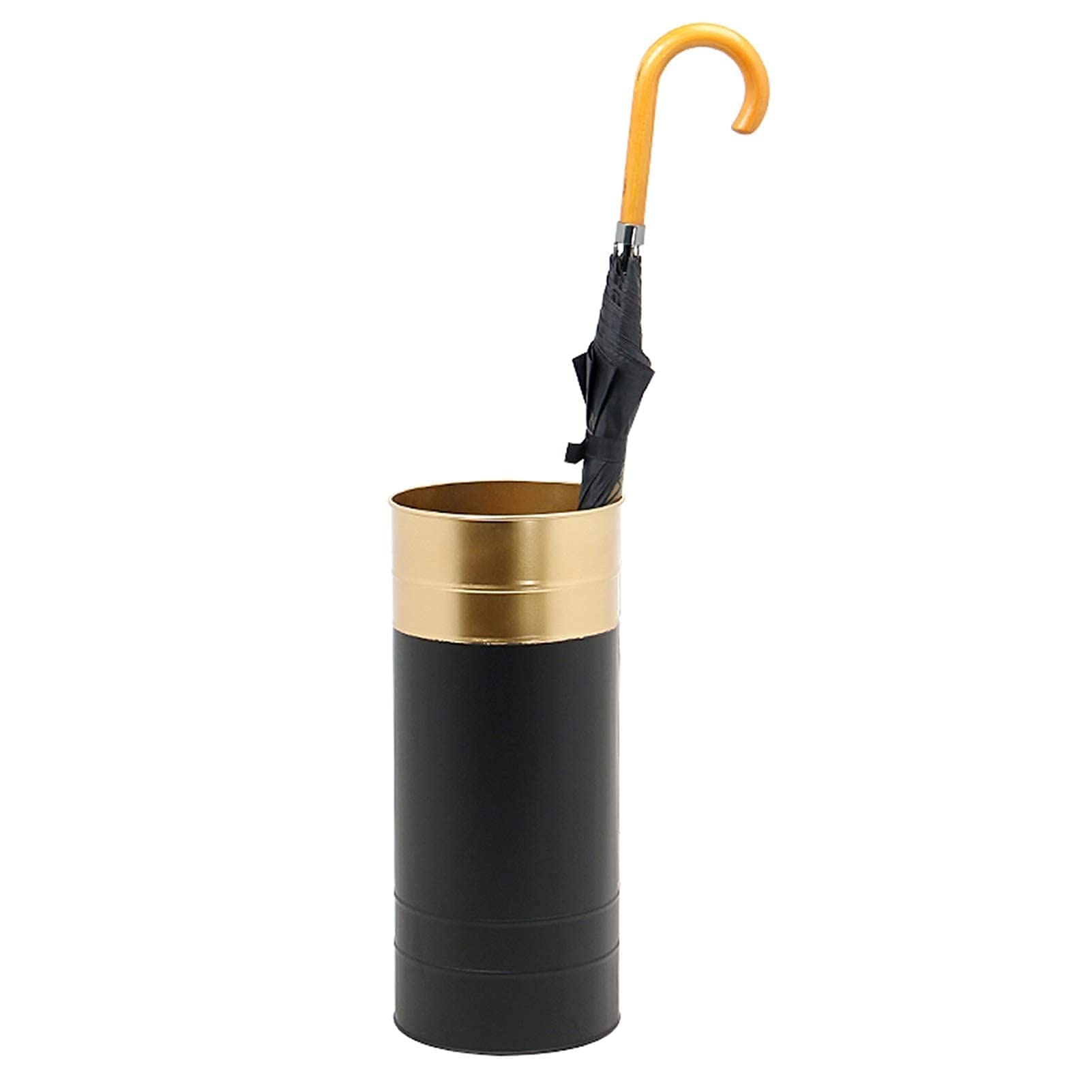 FCXWEVR Metal Wrought Iron Commercial Umbrella Barrel for Corridor Office Orange and Black Made in China