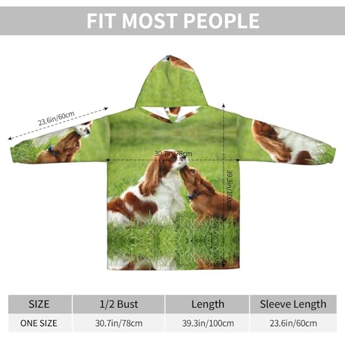 Couverture à capuche Cavalier King Charles pour cocooning - 3