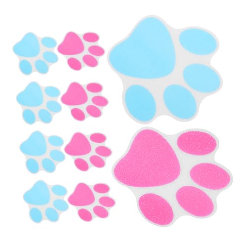 SUPVOX 10pcs Non Slip Paw Print Stickers for Bathtubs and Pools Slip Decals for Bathroom Decor Easy Application for Diving Boards and Stairs