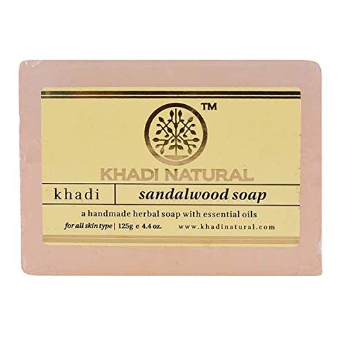 Image of Khadi Natural Ayurvedic handmade bath soap 125g Each SANDALWOOD Soaps Pack of 5