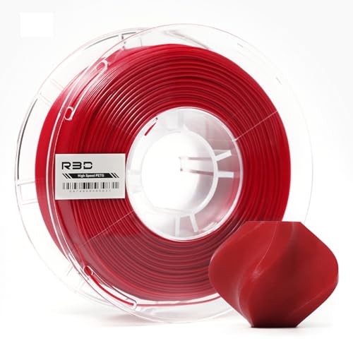R3D High Speed PETG PRO Filament 1.75mm 1KG, 3D Printer Filament for 30-500 mm/s High-Speed Printing, Dimensional Accuracy +/- 0.02 mm, Plastic Spool, Compatible with AMS (Red)
