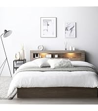 Amazon｜RASIK ベッド シングル フレームのみ グレージュ 収納付き